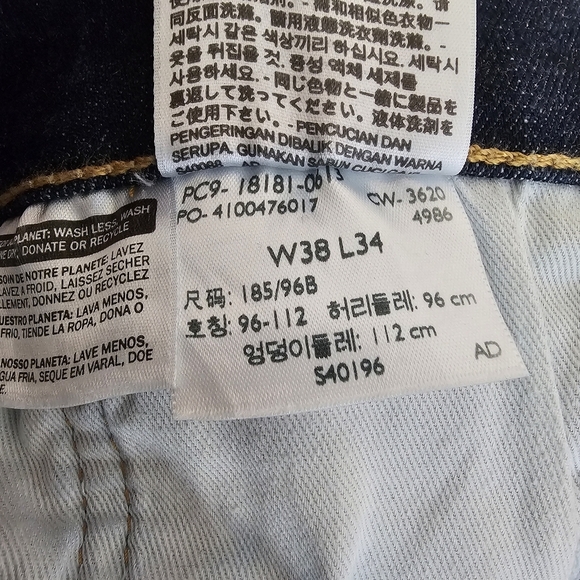 Levi’s Premium Men’s Jeans 511 Slim Fit Blue Denim 38x32 Big E - Picture 8 of 13